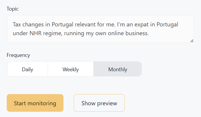 add topic for portugal tax changes